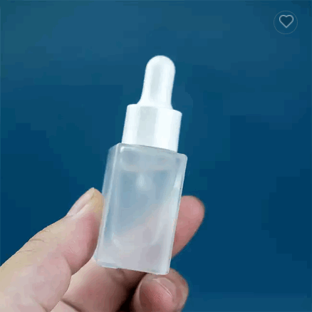 Wholesale Price 10ml 15ml Transparent Square Cosmetics Glass Bottle With Dropper / 5