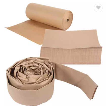 GRS Eco Friendly Void Fill Kraft Paper Brown Wrapping Paper Roll for Packing & Moving Fan Fold Cushi / 2