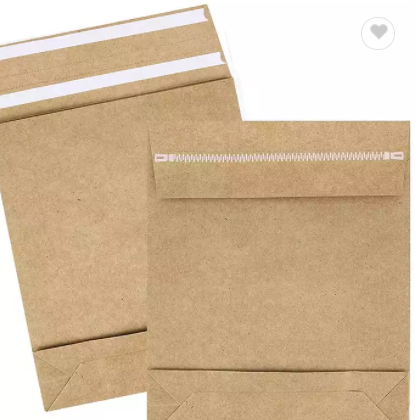 Print logo 100% recycled Self Seal Envelopes Mailer Reusable Packaging 160g water resistant Kraft Pa / 1