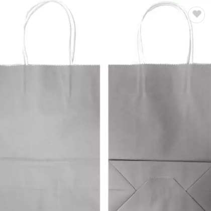 Eco-friendly 13x7x13 Inches Fashion Kraft Paper Gift Shopping Bags Disposable Medium gift grey paper / 2