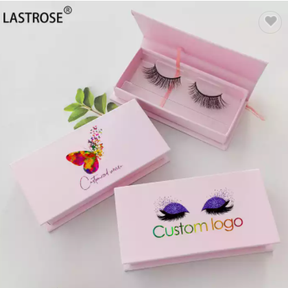 custom label eyelash box eyelash packaging paper box cases privtate label pink eyelash package lashb / 1