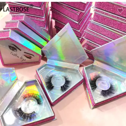 custom lashes private label mink eyelashes eyelash lashes 25mm fluffy mink eyelash lashbox packaging / 1