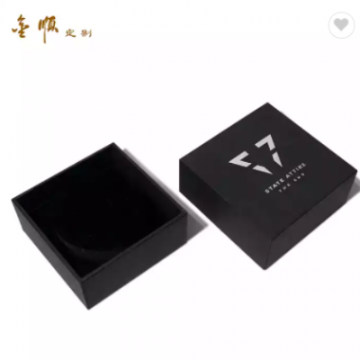 Jewelry Packaging Rigid Paper lid cardboard Box with Black Foam Insert For Necklace