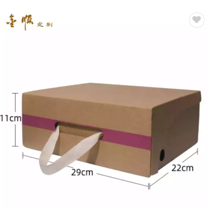 custom shoe boxes custom logo wholesale shoe packaging box Corrugated kraft paper standard shoe box / 2