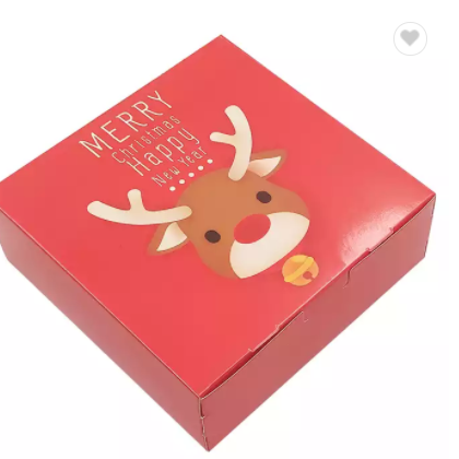 Free Sample Custom Size Christmas Eve Decoration Gift Paper Box For Shop / 3