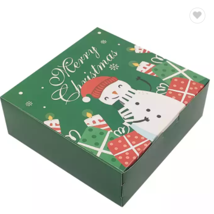 Free Sample Custom Size Christmas Eve Decoration Gift Paper Box For Shop / 2