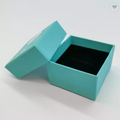 Customized small mint green paper packaging cosmetic box paper box for gift earring lip stick packag / 3