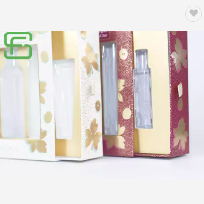 Luxury Cosmetic perfume bottle packaging box drawer paper packaging boxes With clear pvc window / 3