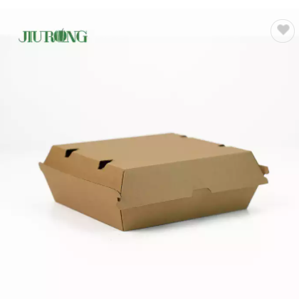 Corrugated Box Biodegradable Packaging Hamburger Take away Container Cardboard Paper Kraft Paper for / 2