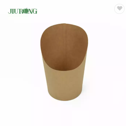 Supplier Environmentally Friendly Disposable Custom Logo Printed Round Kraft Paper Cups for French F / 2