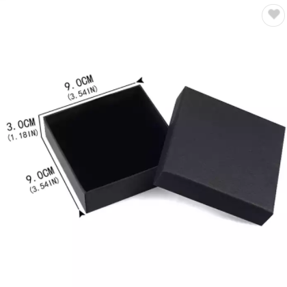 Cardboard Bracelet Gift Box Black Necklace Box Kraft Jewellery Box for Women Presents Wedding / 3