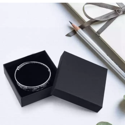 Cardboard Bracelet Gift Box Black Necklace Box Kraft Jewellery Box for Women Presents Wedding / 1