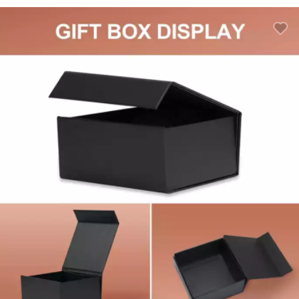 Small Magnetic Collapsible Box Rigid Gift Matt-Black-Cardboard-Box-Wholesale / 2