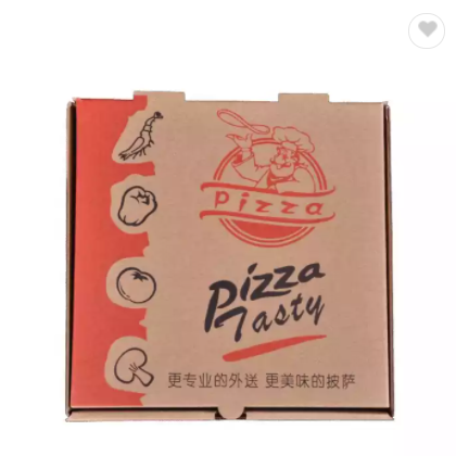 Kraft Paper Food Corrugated Pizza Box With Logo Print Takeaway Design Paper Box Pizza / 2