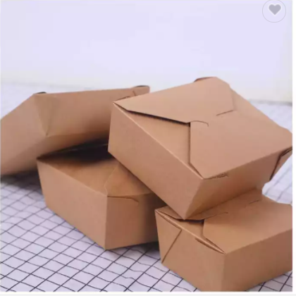 Biodegradable Recycle Customized Printing Disposable Take Away Packing Food Grade Cardboard Kraft Pa / 1