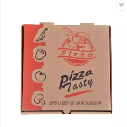 Eco-friendly Disposable Square Kraft Paper Delivery Pizza Box Biodegradable Packaging Pizza Box / 3