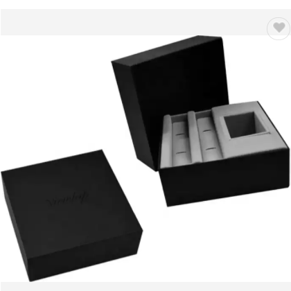 Custom Luxury Large Black Cardboard Paper Garment Clothing Gift Packaging Box logo / 3