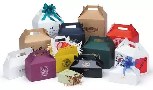 factory wholesale gable boxes gift box packaging giveaways box with logo / 2