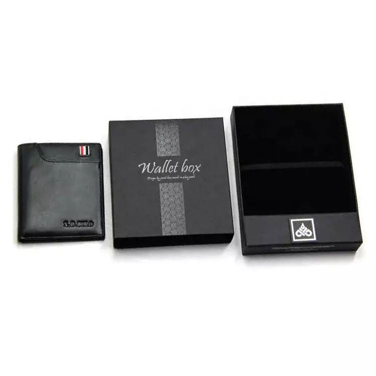 ODM/OEM Hot sale wholesale custom luxury wallet packaging gift box wallet box with cheap price / 3