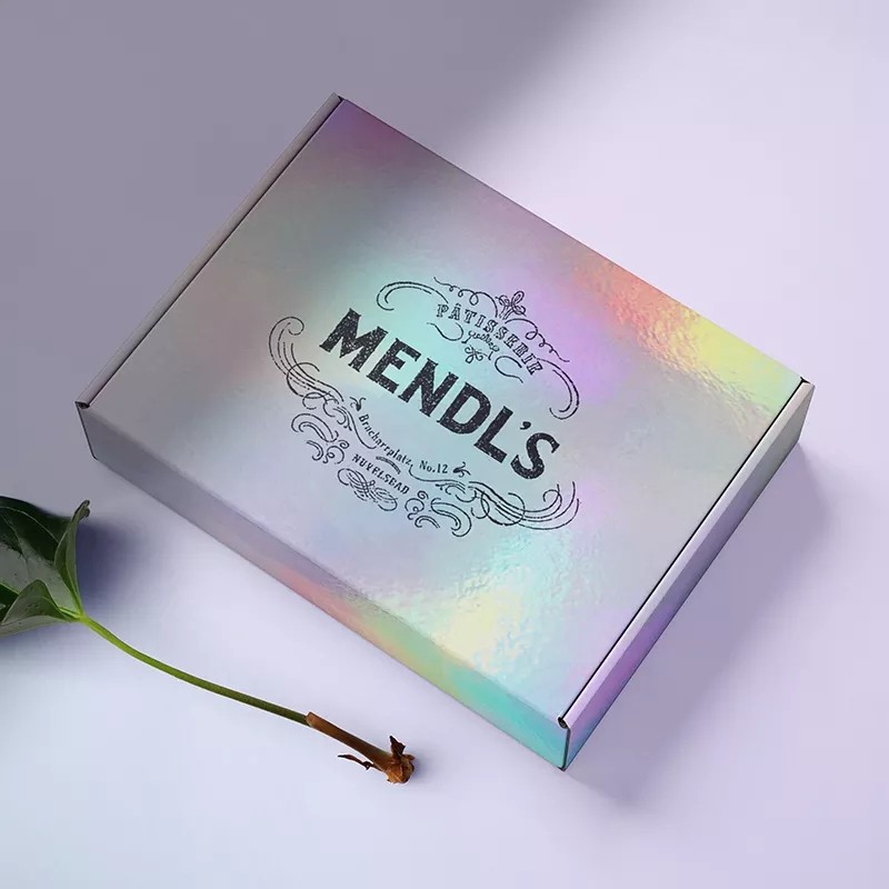 Factory Custom sliver Holographic Packaging Box Gift Box paper Magnet Holographic Box / 2