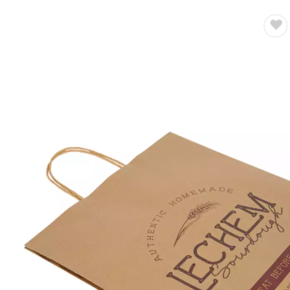 Custom luxury eco-friendly food packaging bags brown shopping paper bags with your own logo / 2