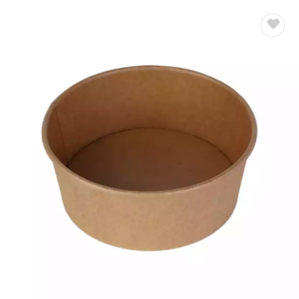 Eco-friendly disposable salad bowl kraft paper bowl for once time disposable bowl for takeout / 3