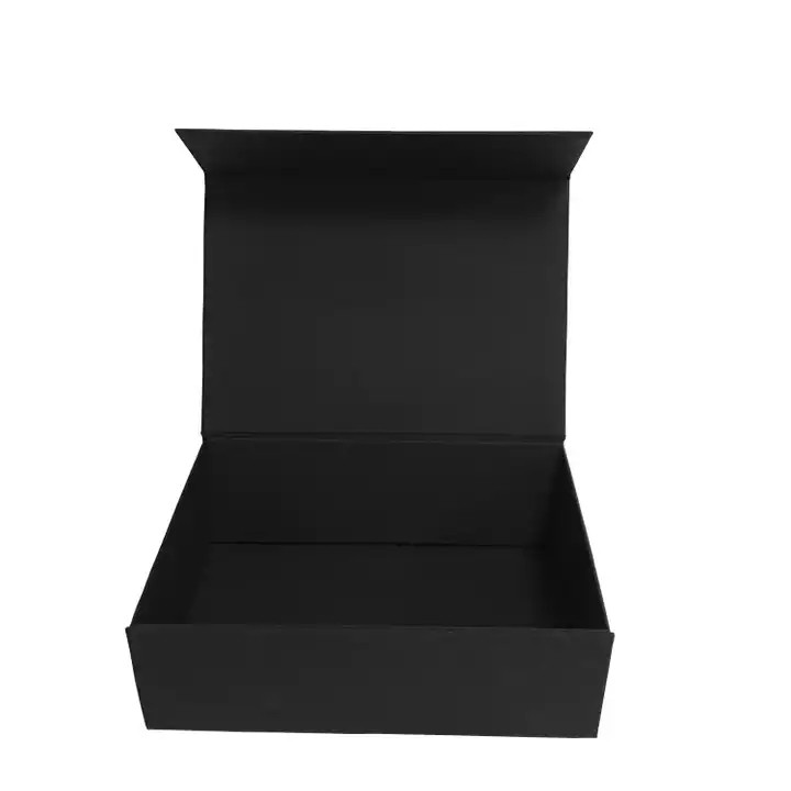 Different size color packaging black gift box flip magnetic print logo / 2