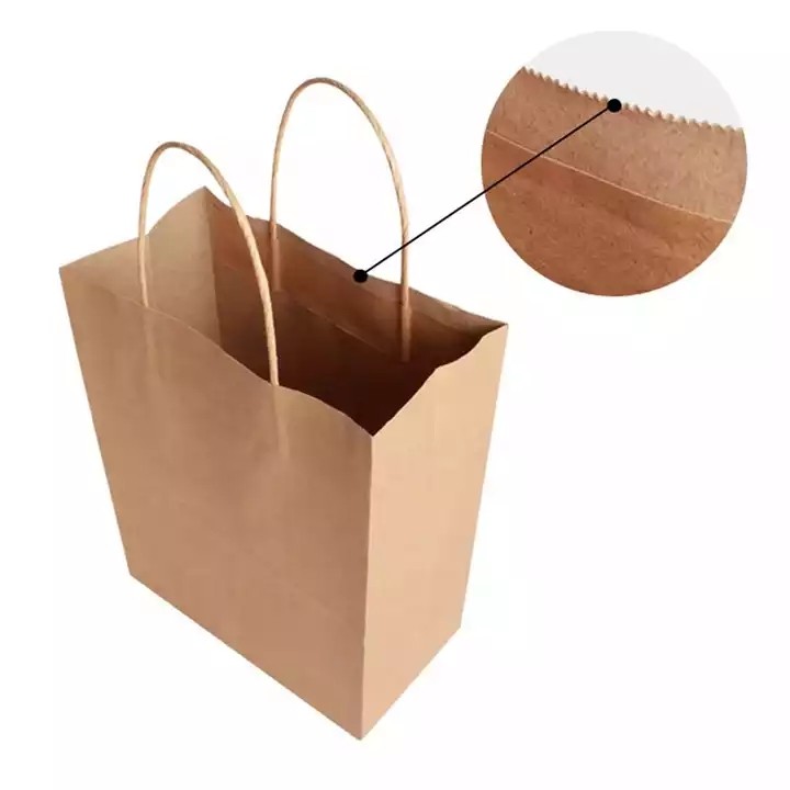 Free Design Brown Kraft Paper Bags With Your Own Logo,Paper Shopping Bag With Logo,Paper Kraft Bag C / 2