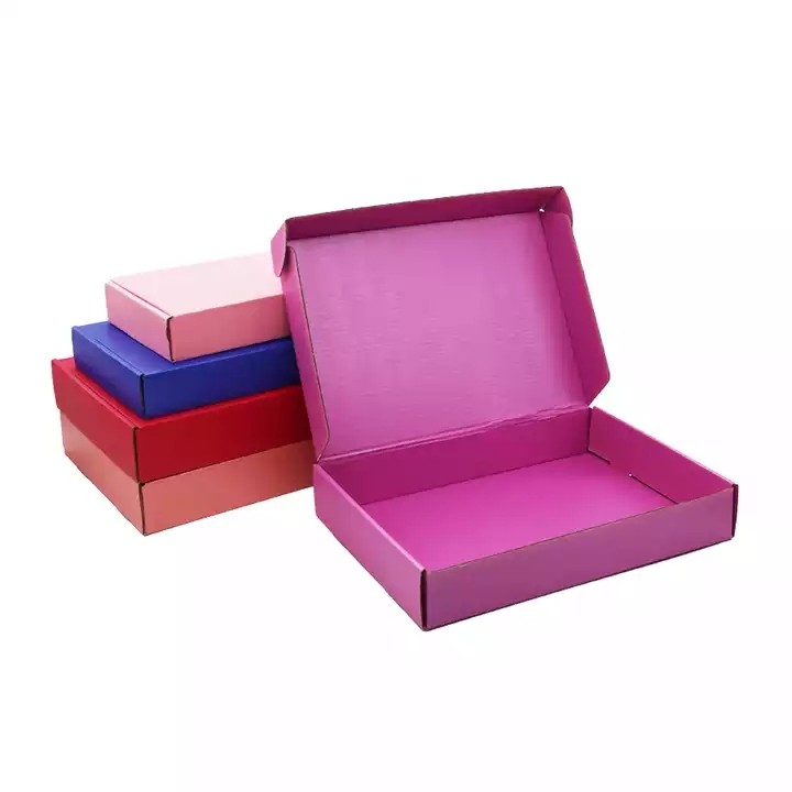 Custom mailer box colour clothing shoe packing subscription box kraft shipping box customized with l / 3