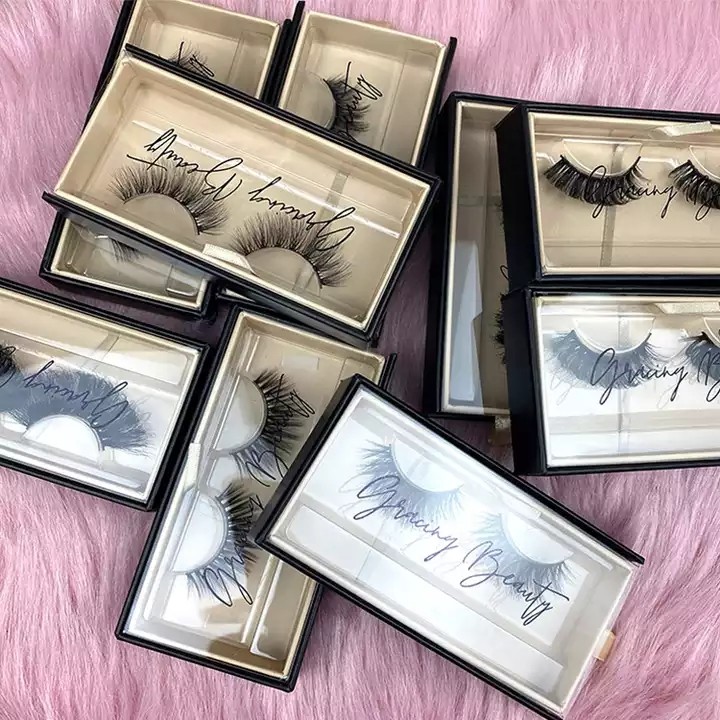 Wholesale Custom Logo Printing Mink Lashes Paper Boxes Package Empty Lash Packaging Box Bulk Makeup  / 3