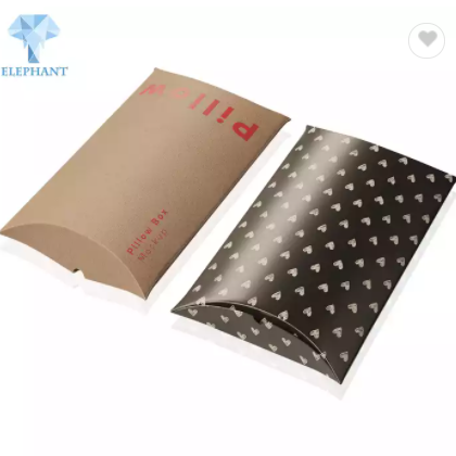 Small Paper Luxury Custom Pillow Box Packaging For Gift Biodegradable Pillow Box / 3