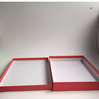 Gift box lid and base clothes cosmetics boxes luxury packaging with lid red box with ribbon / 3