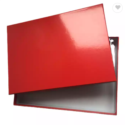 Gift box lid and base clothes cosmetics boxes luxury packaging with lid red box with ribbon / 2