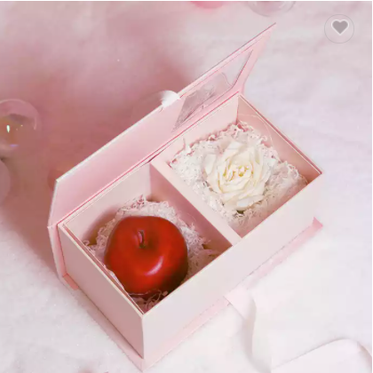 custom high quality dongguan hu men gift box for bridesmaid, cosmetic gift box with PVC window and p / 3