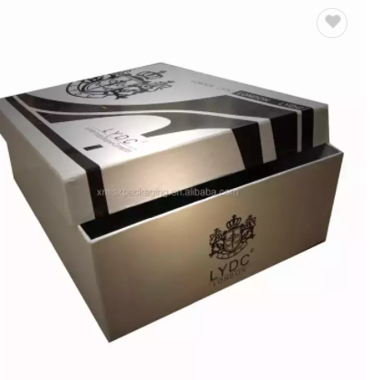 Custom Printed Paper Shoe Box Packaging with lid lid and base box / 3