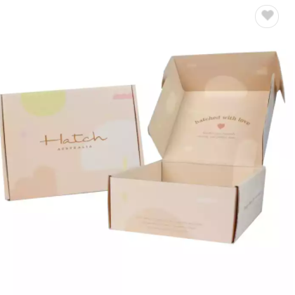 Eco Friendly Durable Natural Custom Logo Pack Folding Shipping Mailing Kraft Paper Carton Box / 3