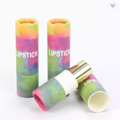 Custom Logo Size Cosmetic Lipstick Paper Tube Packaging With Offset Printing / 3