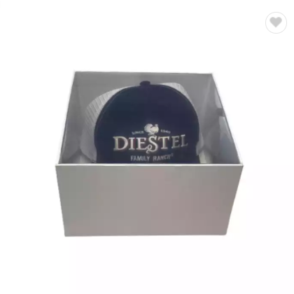 Custom Logo Snapcap Gift Box Cheap Baseball Cap Hat Paper Mailer Box Packaging with Clear Window / 2