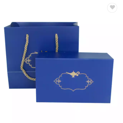 New Wholesale Luxury Custom Blue Skincare Paper Box Eco-friendly Unique Magnetic Gift Packaging Box  / 3