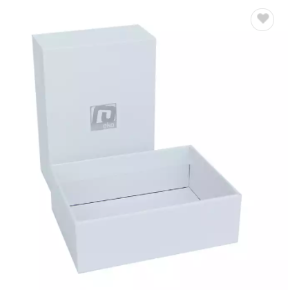 White paper box packaging for mobile case rigid cardboard lid and base boxes used second hand packin / 1