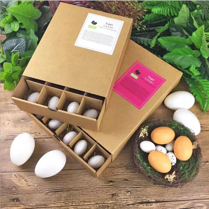 Custom eco-friendly quail 20 eggs container brown corrugated cardboard empty paper egg trays cartons / 3