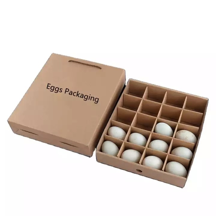 Custom eco-friendly quail 20 eggs container brown corrugated cardboard empty paper egg trays cartons / 1