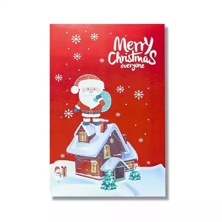 Wholesale Custom Exquisite Christmas Greeting Card Merry Christmas Business Card Christmas Gift Mess / 2