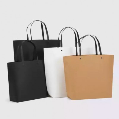 Wholesale Bio-degradable Kraft Paper Bag Packaging Custom Made Luxury Shopping Paper Bag For Garment