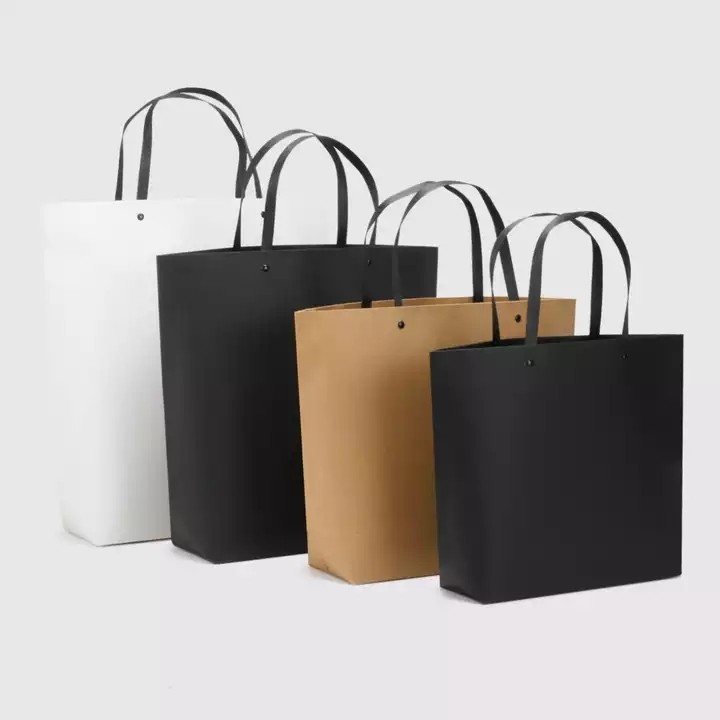 Wholesale Bio-degradable Kraft Paper Bag Packaging Custom Made Luxury Shopping Paper Bag For Garment / 2