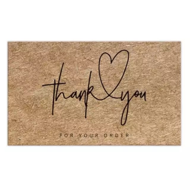 Wholesale hot sale recycled kraft paper thank you cards holiday gifts decoration greeting cards birt / 2