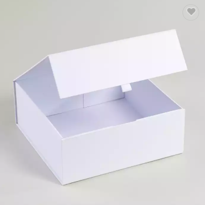 Custom Logo luxury White Folding Rigid Cardboard Paper Packaging Magnetic Gift Box / 1