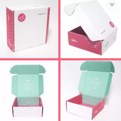 Free Design Pink Corrugated Paper Printed Custom Logo Lipstick / Face Mask Packaging Box, Shipping B / 2