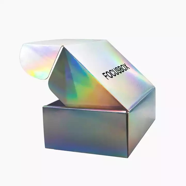 Large Carton Corrugated Mailing Box Folding Mailer Box Custom Printed Logo Holographic Shipping Boxe / 2