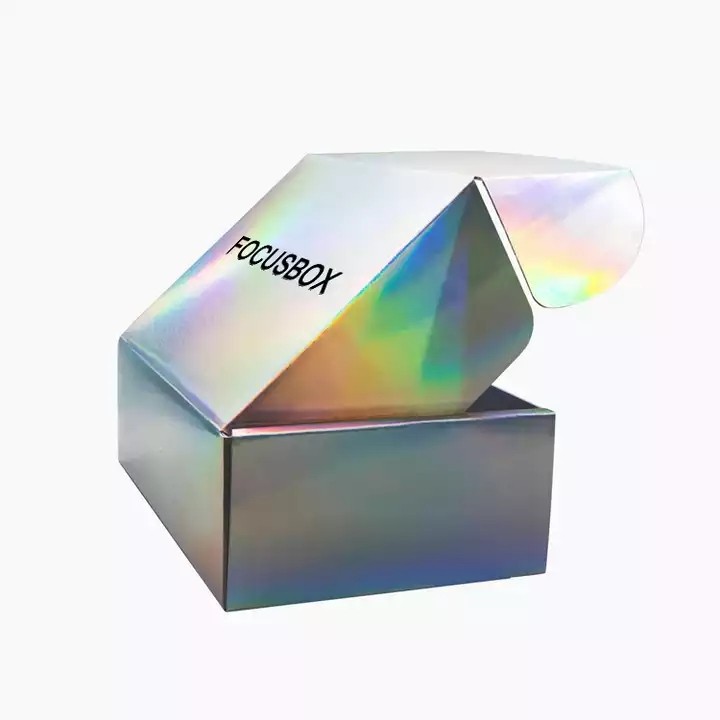 Large Carton Corrugated Mailing Box Folding Mailer Box Custom Printed Logo Holographic Shipping Boxe / 1